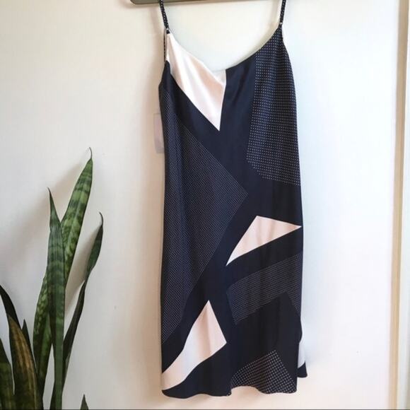 Equipment Silk Slip Dress Geometric Dot Print - Picture 4 of 6